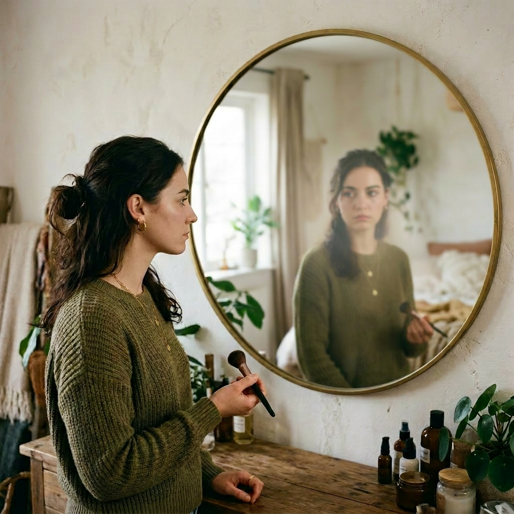 Make mirror reflection slightly more blurry