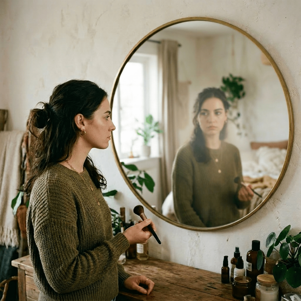Make mirror reflection slightly more blurry